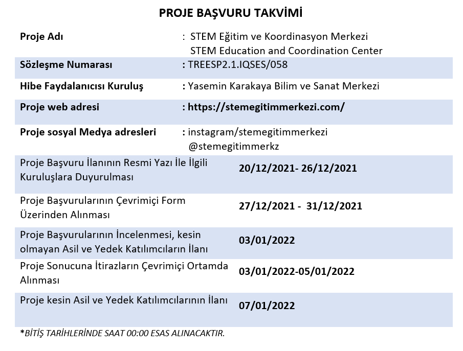 takvim tablosu